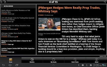 Bloomberg for Tablet