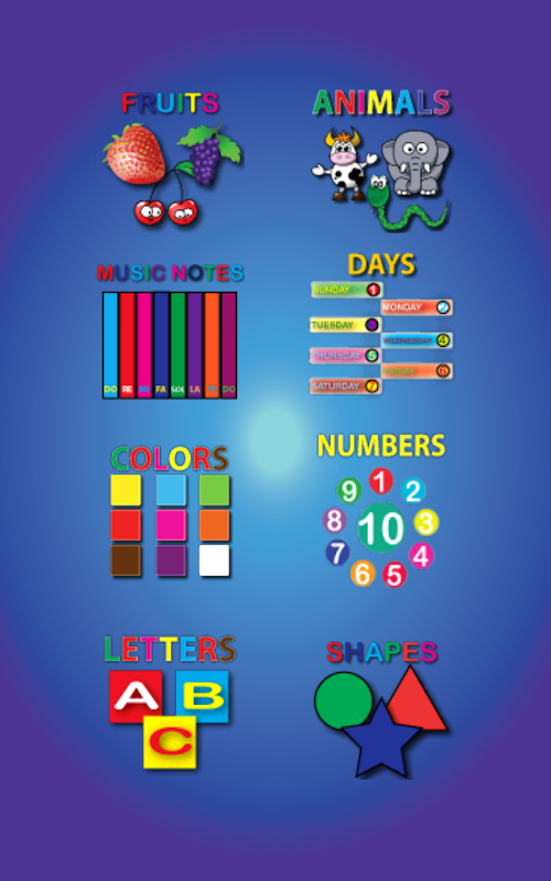 Android application Toddlers Education Kit screenshort