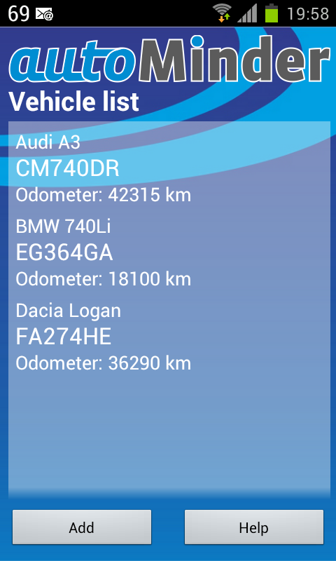 autoMinder PRO Screen 3