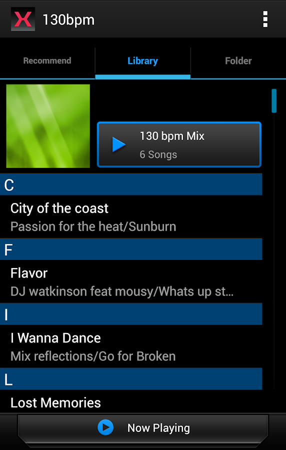    MIXTRAX App- screenshot  