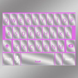 Pink Silver Keyboard Skin