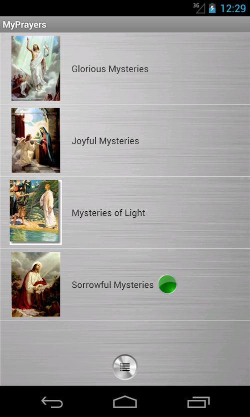 Android application MyPrayers screenshort