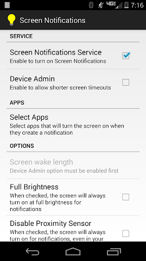 Screen Notifications