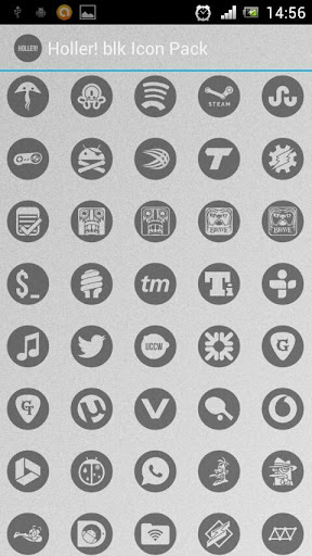 【免費個人化App】Holler! blk Icon Pack-APP點子