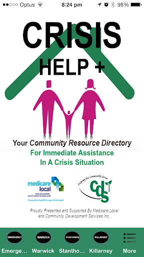 Crisis Help + Community App
