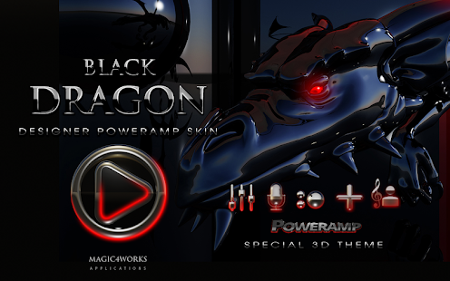 poweramp skin black dragon