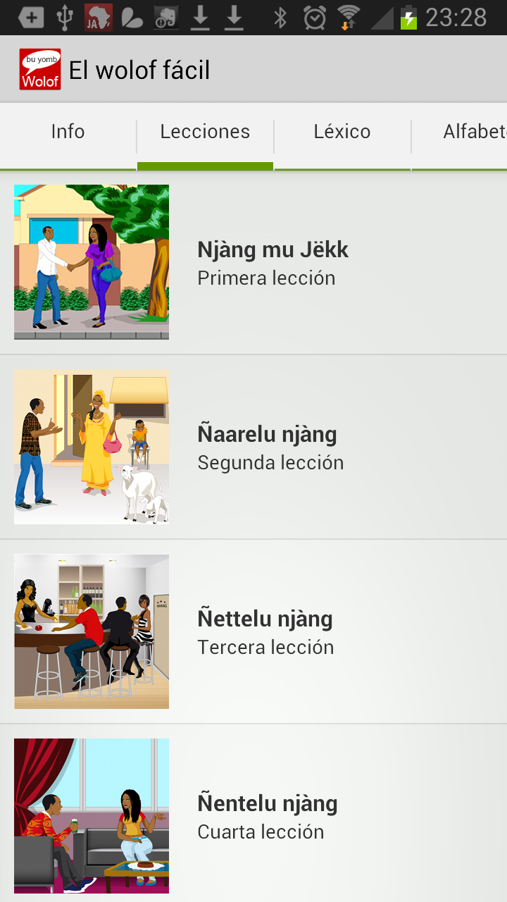 Android application Easy Wolof - Full screenshort