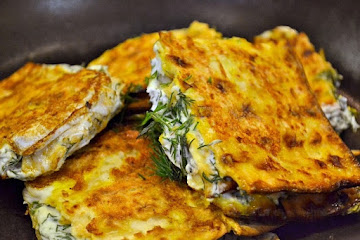 French Toast Matzo with Dill Cream Cheese