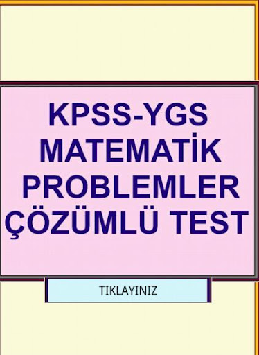 KPSS YGS Matematik Problemler