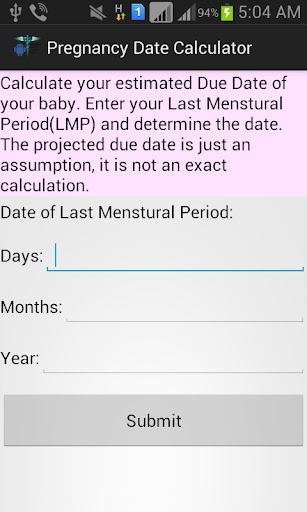 Pregnancy Date Calculator