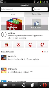 Opera Mini browser for Android - screenshot thumbnail