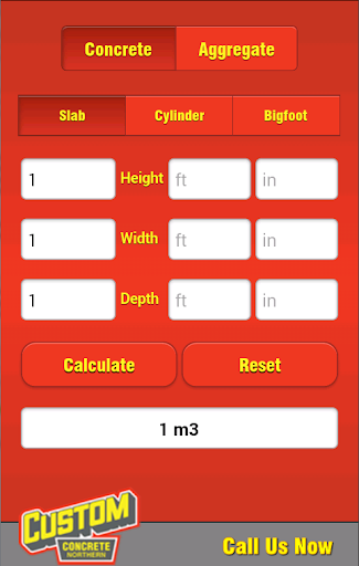 Custom Concrete Calculator