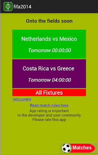 FIFA 2014 Matches and Scores