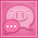 Pink Pig Go SMS Pro Theme icon