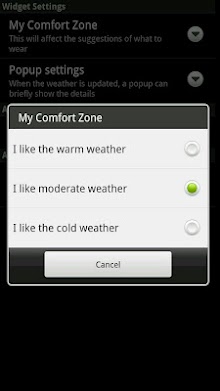 What to Wear Weather Widget