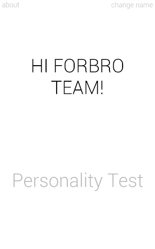 Personality Test In 1-minute