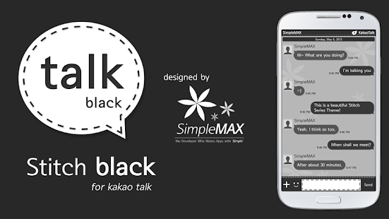 How to download Stitch BLACK : KakaoTalk Theme 2.1 mod apk for pc