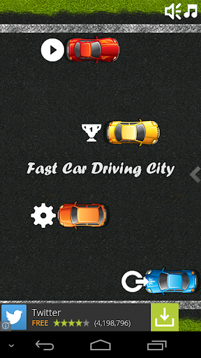 Fast Car Driving City
