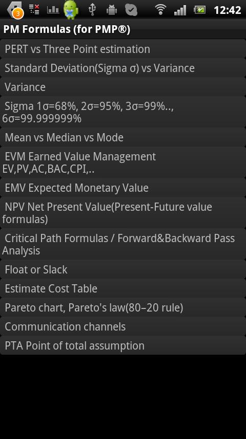 PM Formulas (for PMP® exam)pro Screen 1