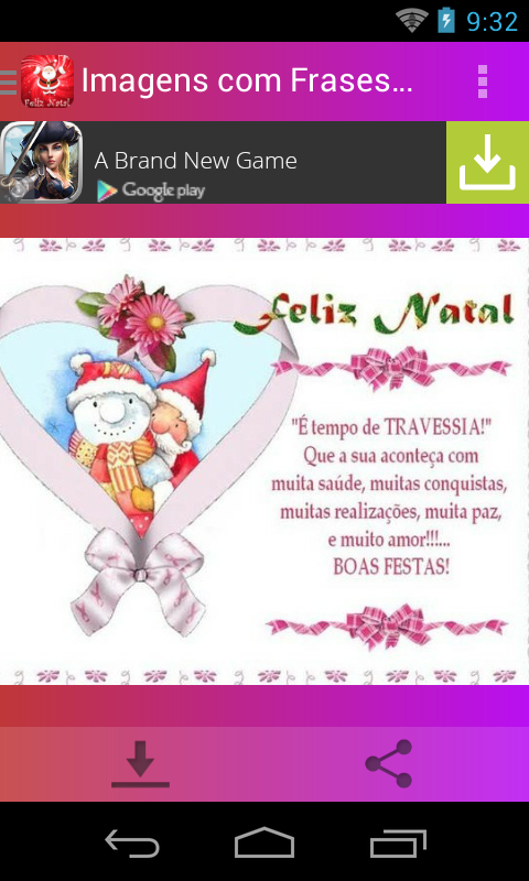 Android application Imagens com Frases de Natal screenshort