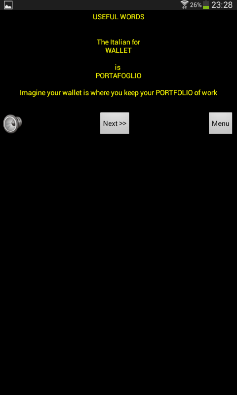 Linkword Italian Complete Screen 3
