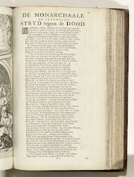 Vers bij de prent met Dood vechtend tegen de mensheid, ca. 1707-1708