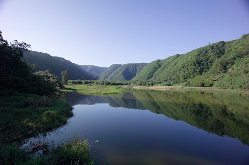 Scenic Pololu Valley in Kohala on the Big Island of Hawaii. 