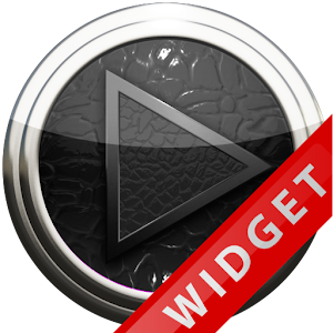 Poweramp Widget Black Leather logo