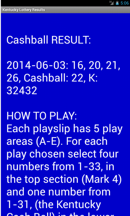 Kentucky winning numbers - Android Apps on Google Play