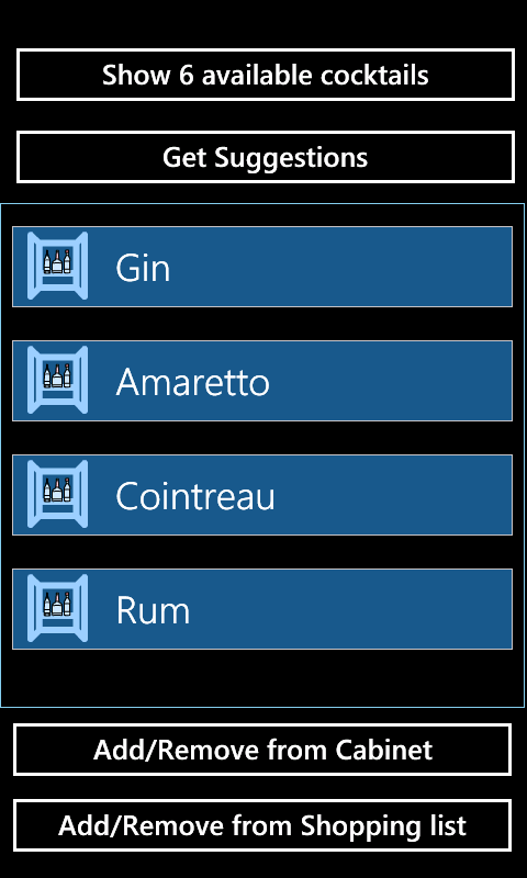 My Cocktail Finder Screen 2