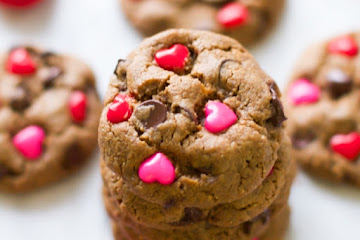 Valentine's Day Gluten Free Chocolate Chip Cookies