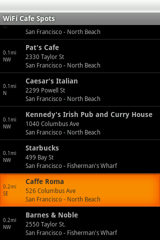 Free WiFi Cafe Spots Screen 2