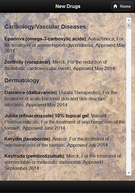 New drugs and Pharmacology Screen 3