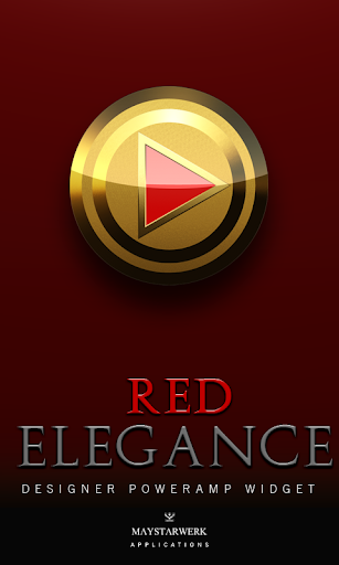 Poweramp Widget Red Elegance