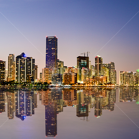 by Larry Glick - City,  Street & Park Skylines