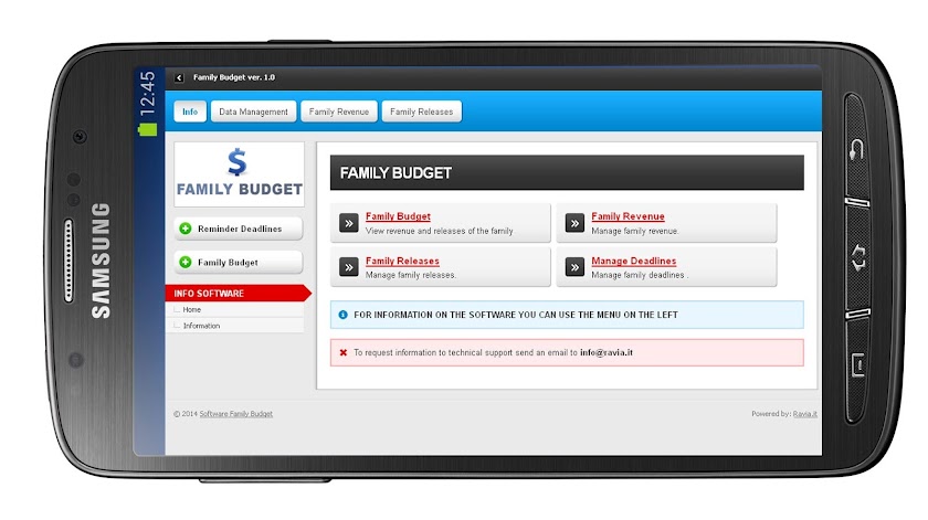 Family Budget Screen 1