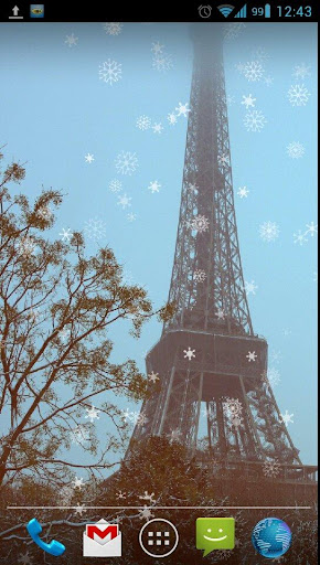 Snow in Paris Live Wallpaper