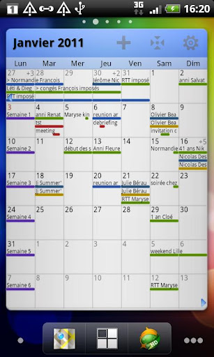 Pure Grid calendar widget v2.2.9