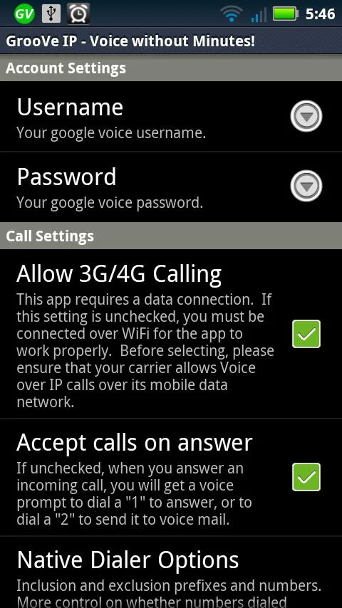 GrooVe IP - Free Calls - screenshot