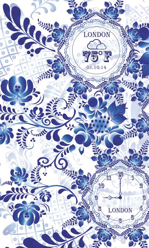 Flower clock wallpaper PRO Screen 1