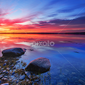Blue hour by Anna Tymczak-Rzemieniuk - Landscapes Waterscapes