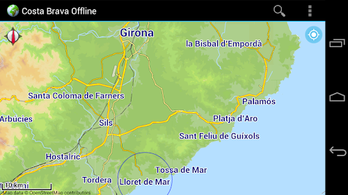 Android application Offline Map Costa Brava, Spain screenshort