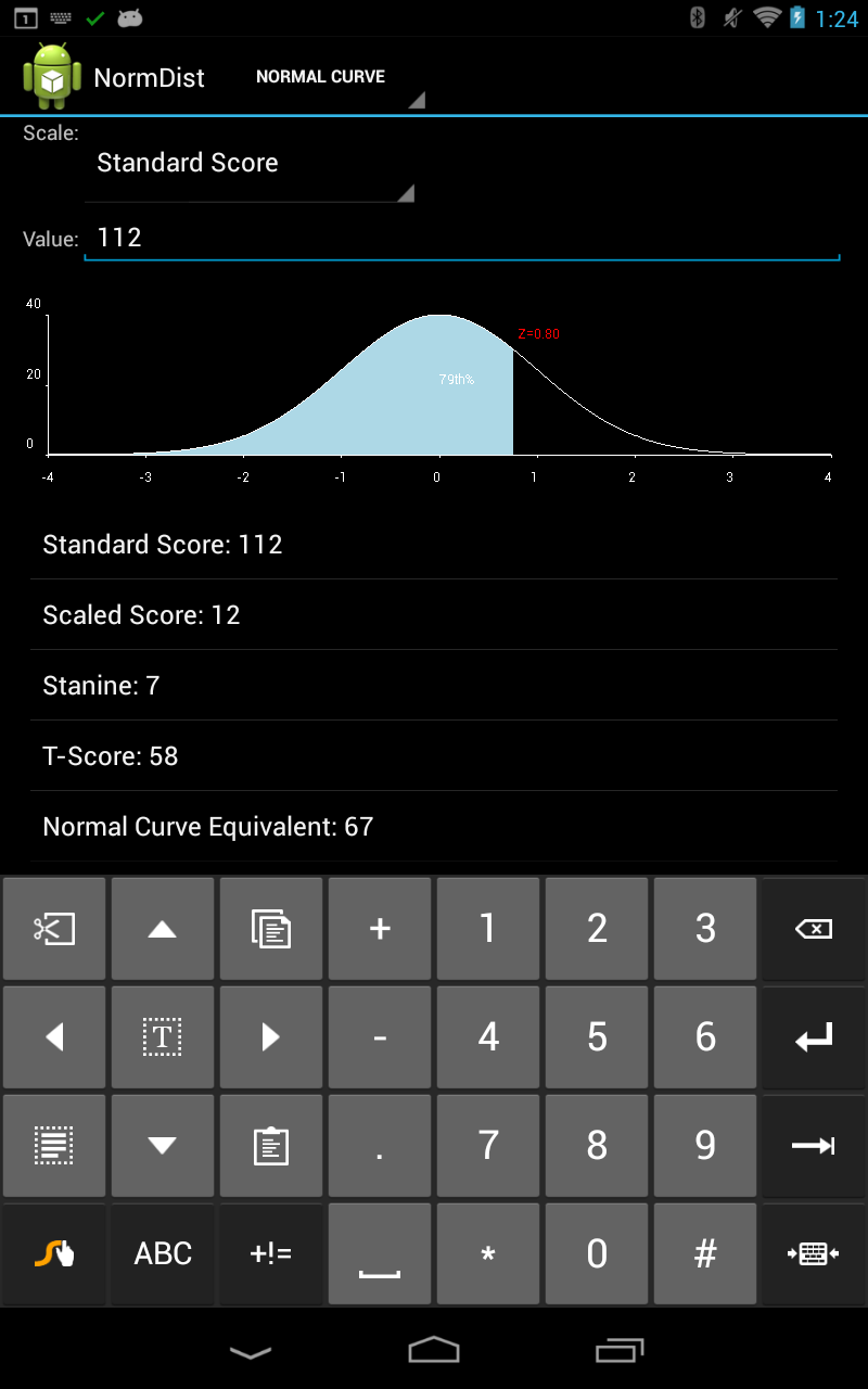 NormDist Screen 3
