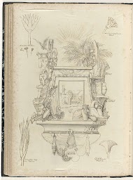 Omlijsting met Egyptische voorwerpen