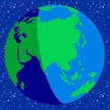Lighted up Earth logo