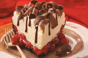 White Chocolate Mousse Cherry Pie