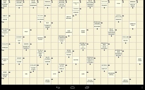 Android application Mots fleches HD screenshort