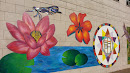 Flower and Dragonfly Mural