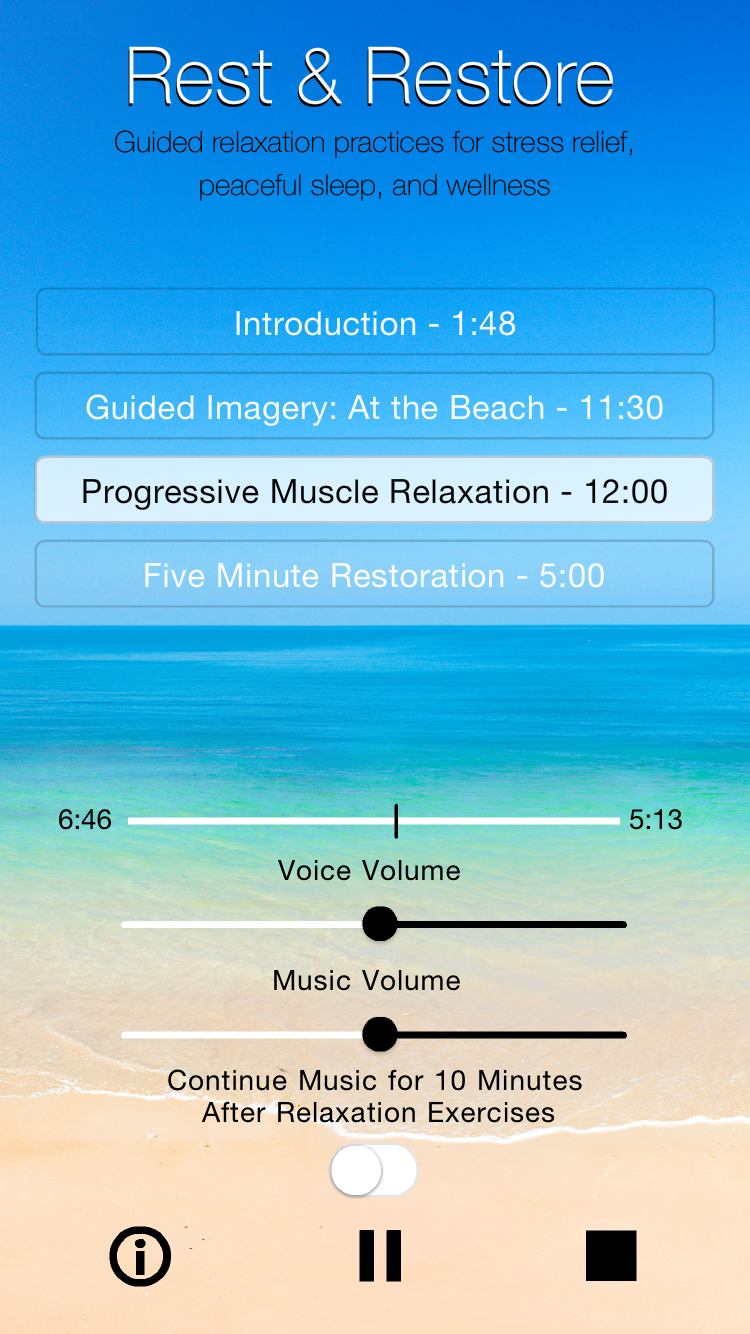 Rest and Restore Relaxation Screen 2