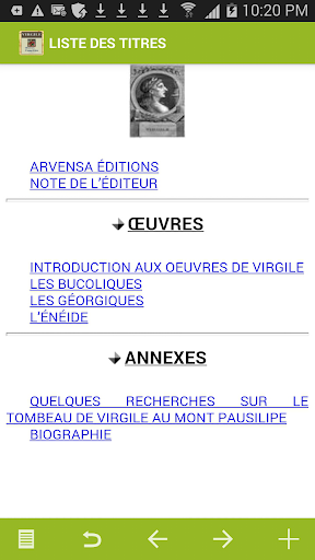 【免費書籍App】Virgile : Oeuvres-APP點子